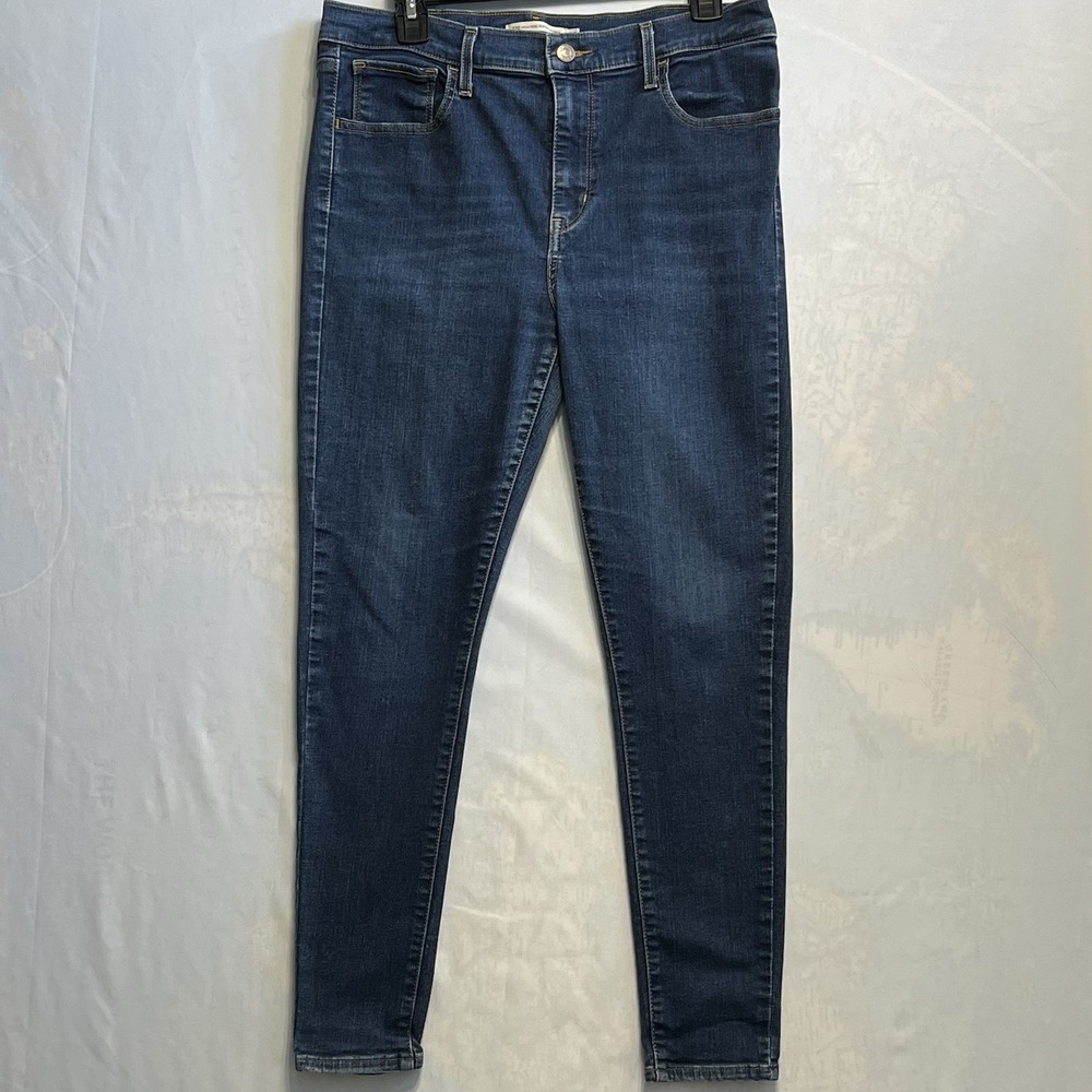 Levis 720 High Rise Super Skinny Jeans Dark Wash Denim W32 L28 52797-0024